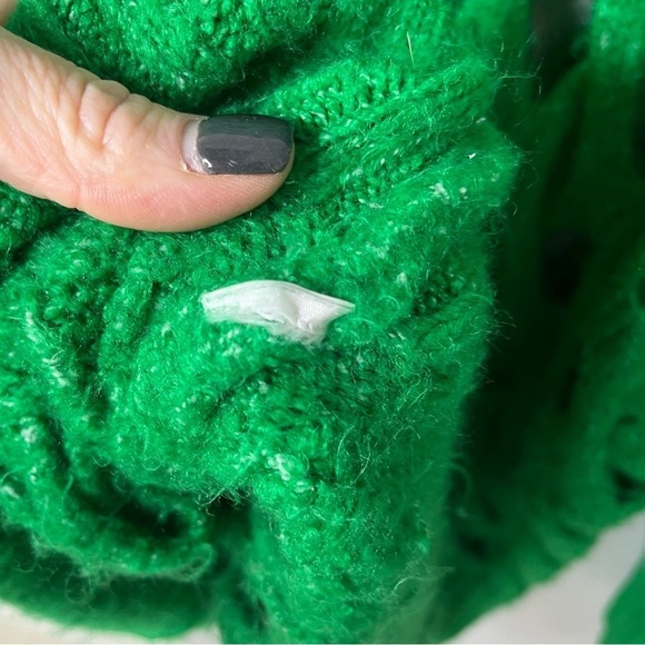 Pistola Darya Sweater Green Size Medium Cutout Details Open Knit - Picture 7 of 7